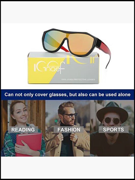 Polarized Fit Over Sunglasses with UV Protection for Fishing